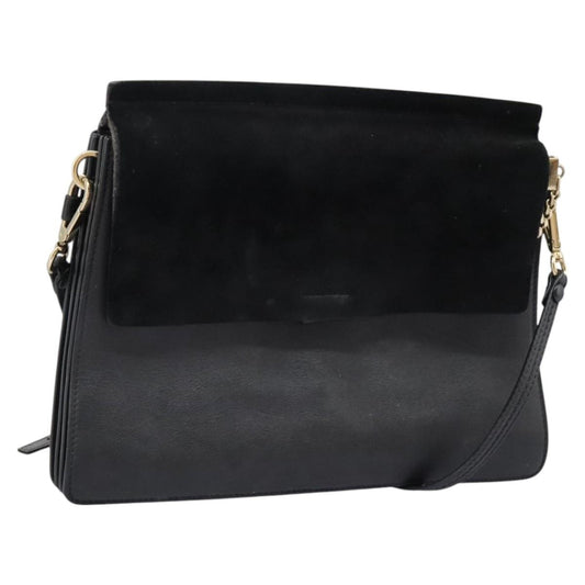 Chloe Faye Shoulder Bag Leather and Suede, BLACK, SUEDE, Shoulder bag