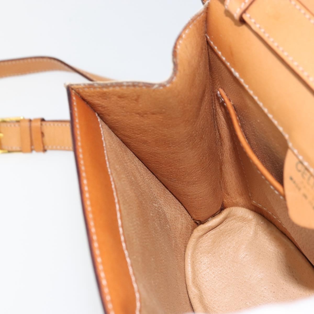 Celine Vintage Macadam Shoulder Bag Canvas, BEIGE, CANVAS, Shoulder bag