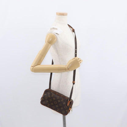 Louis Vuitton Pochette Marly Bandouliere Bag Monogram Canvas, BROWN, CANVAS, Clutche & pouche