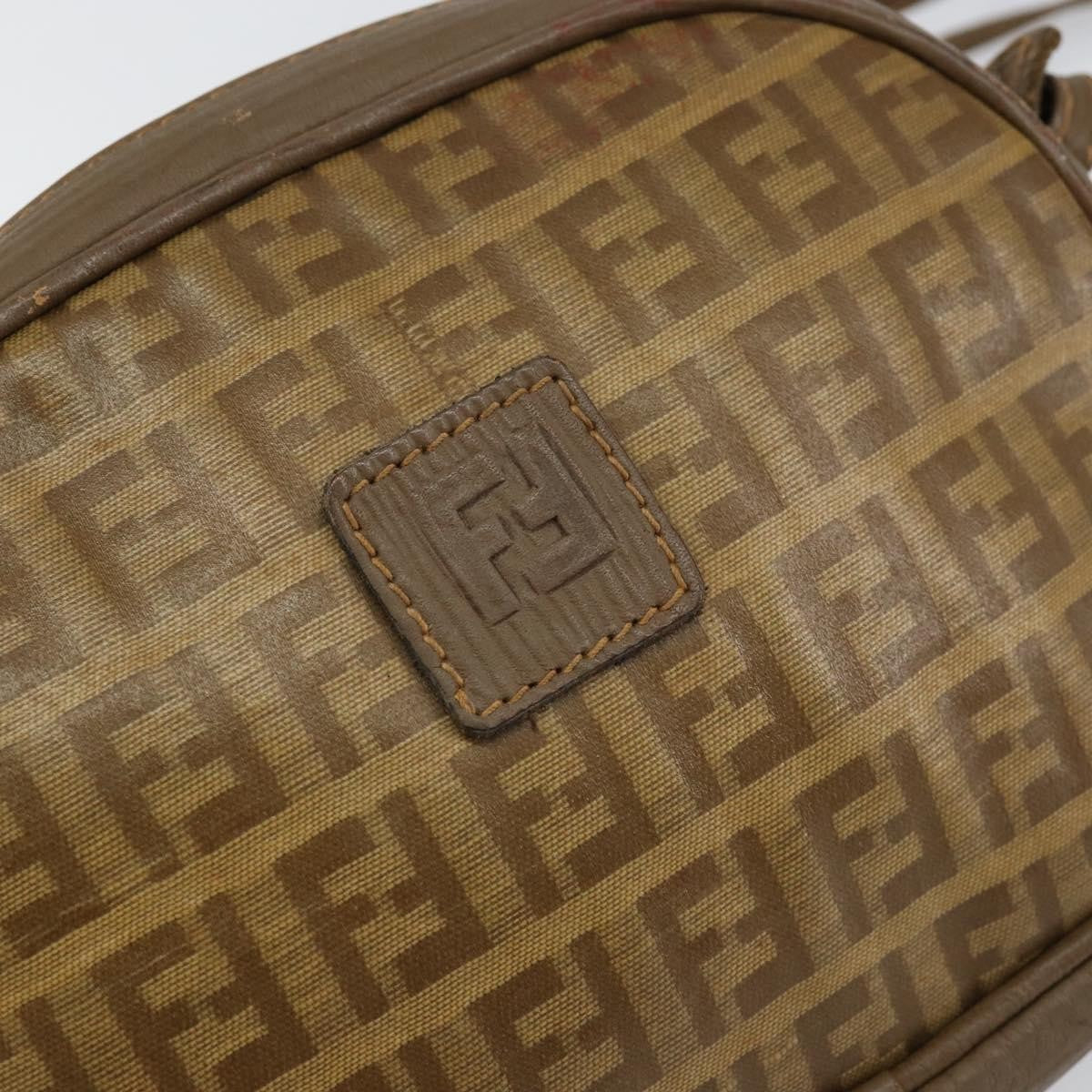 Fendi Zucchino Canvas, BEIGE, CANVAS, Shoulder bag