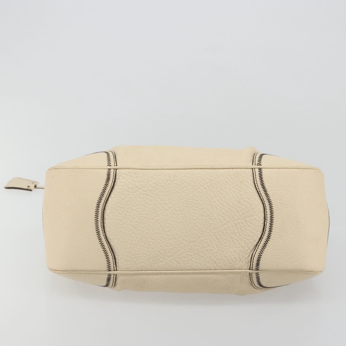 Prada Vintage Handbag Leather, White, Leather, Handbag