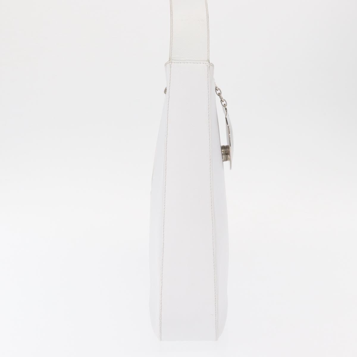 Salvatore Ferragamo Gancini Shoulder Bag Leather, WHITE, LEATHER, Shoulder bag