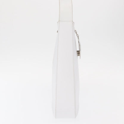 Salvatore Ferragamo Gancini Shoulder Bag Leather, WHITE, LEATHER, Shoulder bag