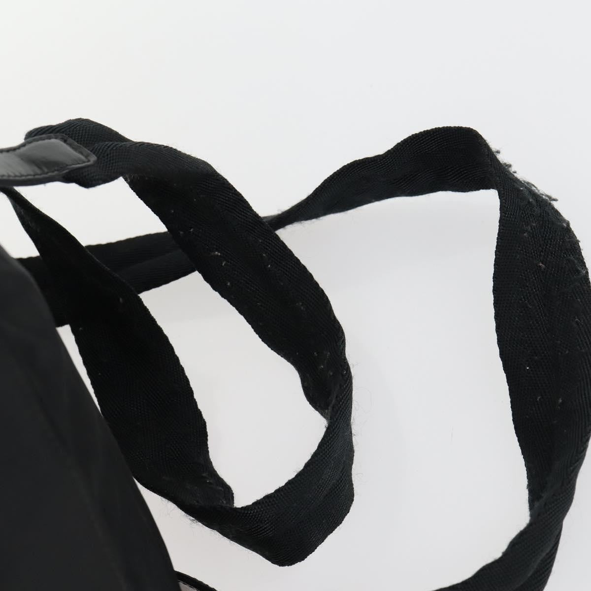 Prada Vela Double Front Pocket Backpack Tessuto with Saffiano Leather, BLACK, NYLON, Backpack