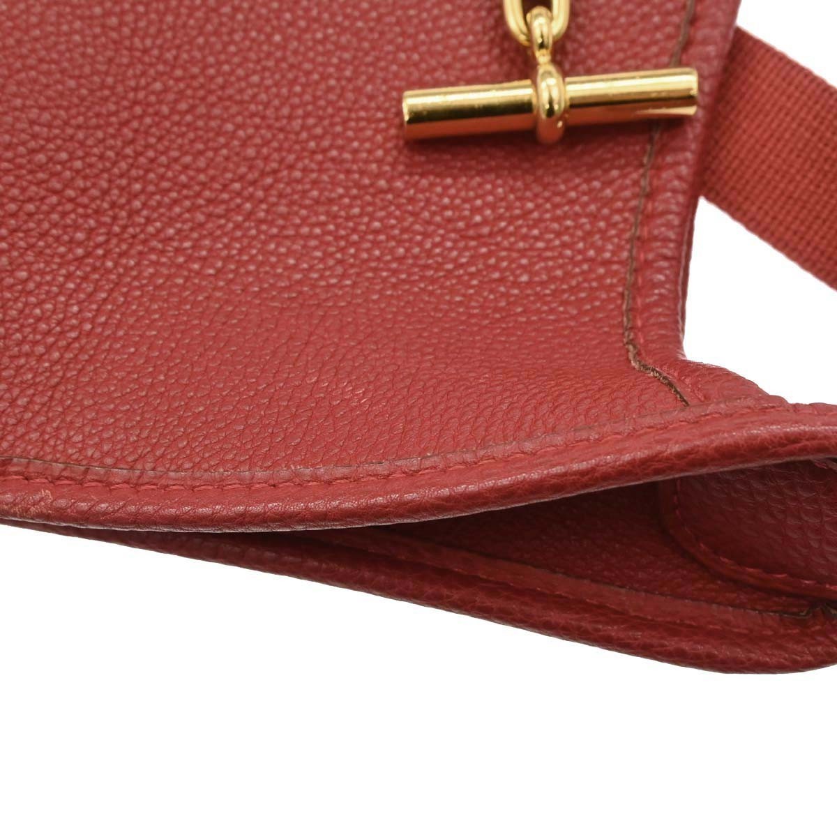 Hermes Vespa Bag Togo, RED, LEATHER, Shoulder bag