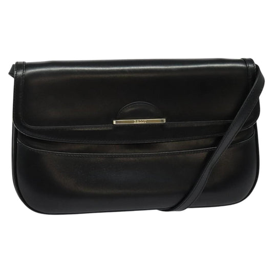 Bally Vintage Shoulder Bag Leather, Black, Leather, Shoulder Bag