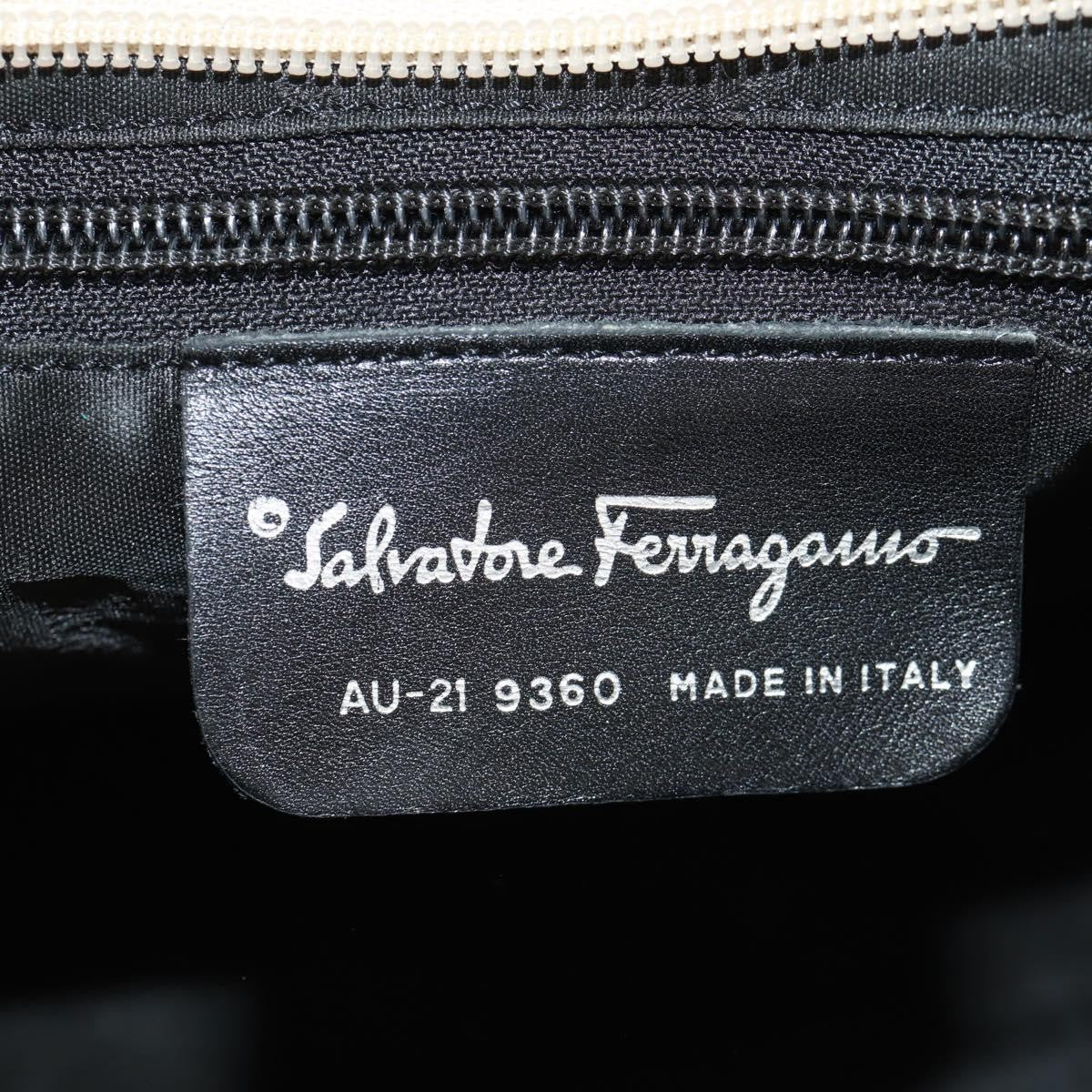 Salvatore Ferragamo Vintage Shoulder Bag Nylon, Beige, Nylon, Shoulder Bag