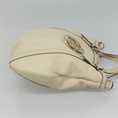 Gucci Britt Convertible Satchel Leather, BEIGE, LEATHER, Handbag