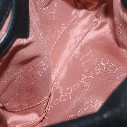 Stella McCartney Falabella Fold Over Bag Shaggy Deer, BLACK, SUEDE, Handbag