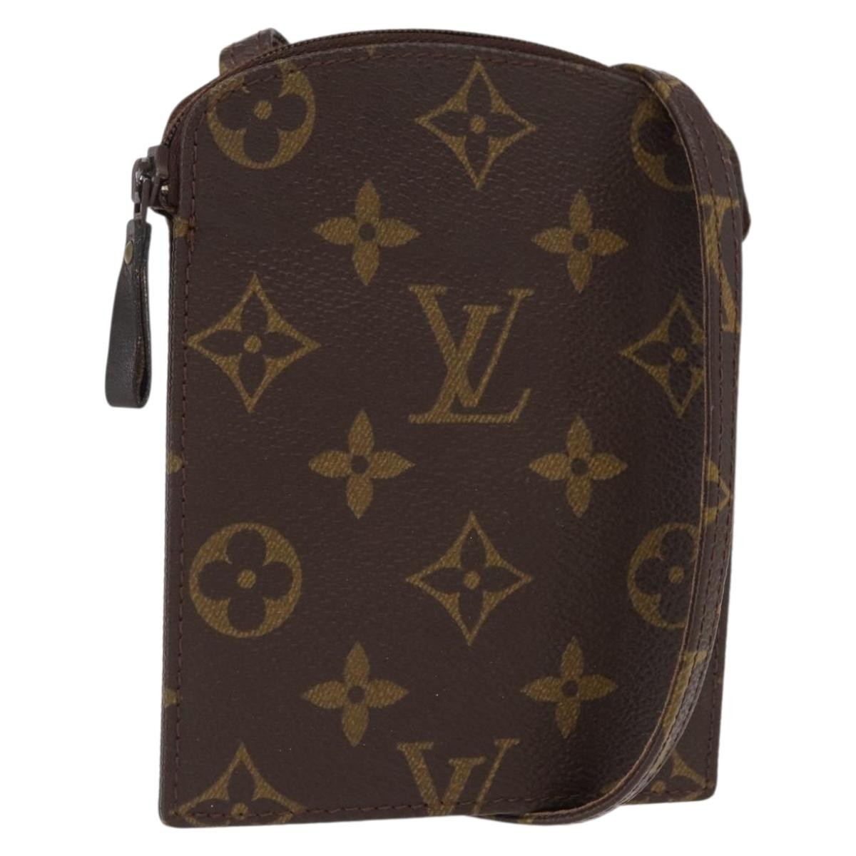 Louis Vuitton Pochette Secret Monogram canvas, BROWN, CANVAS, Clutche & pouche