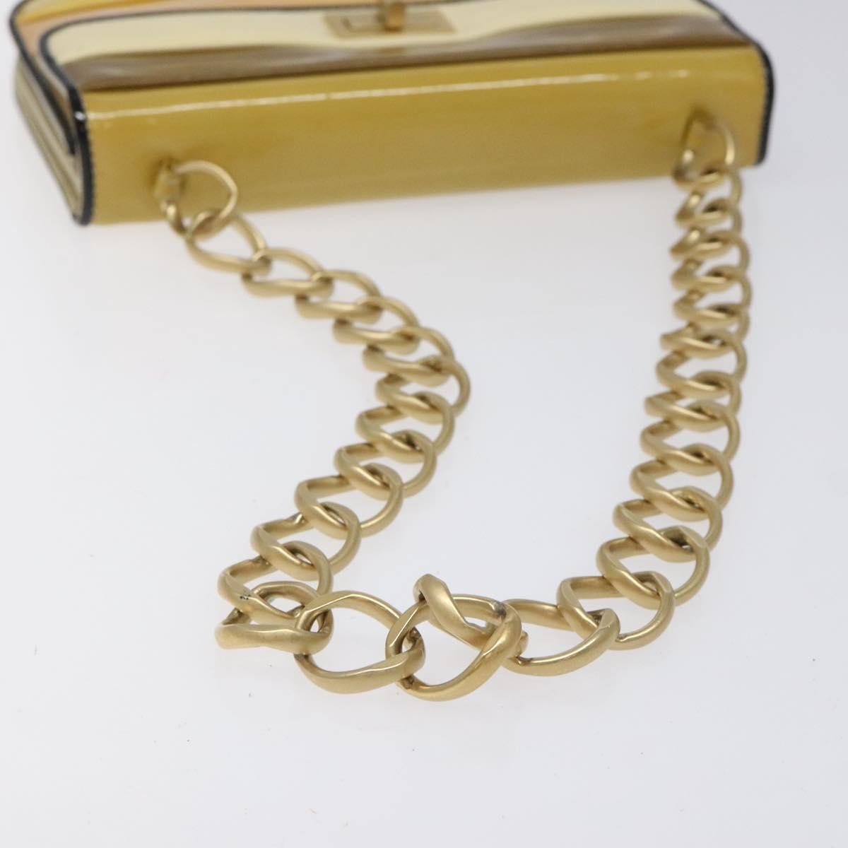Chanel Chain Shoulder Bag Patent leather, GOLD, PATENT_LEATHER, Shoulder bag