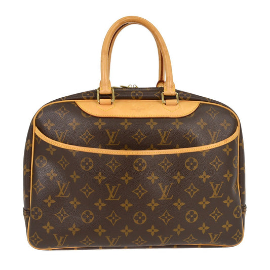 Louis Vuitton Deauville Handbag Monogram Canvas, BROWN, CANVAS, Handbag
