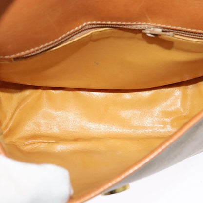 Celine Macadam Shoulder Bag PVC Leather, BEIGE, CANVAS, Shoulder bag