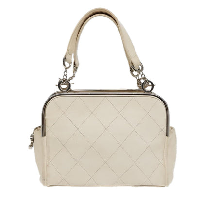 Chanel Ultimate Soft Frame Bag Quilted Calfskin, WHITE, LEATHER, Handbag