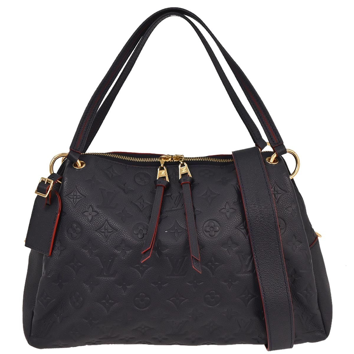 Louis Vuitton Ponthieu Handbag Monogram Empreinte Leather, NAVY, LEATHER, Handbag