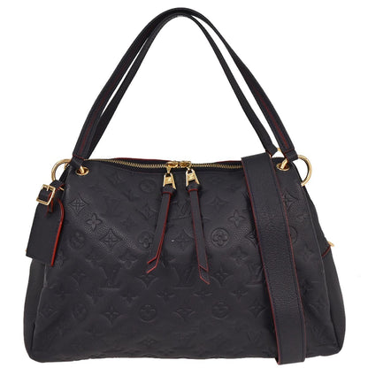 Louis Vuitton Ponthieu Handbag Monogram Empreinte Leather, NAVY, LEATHER, Handbag
