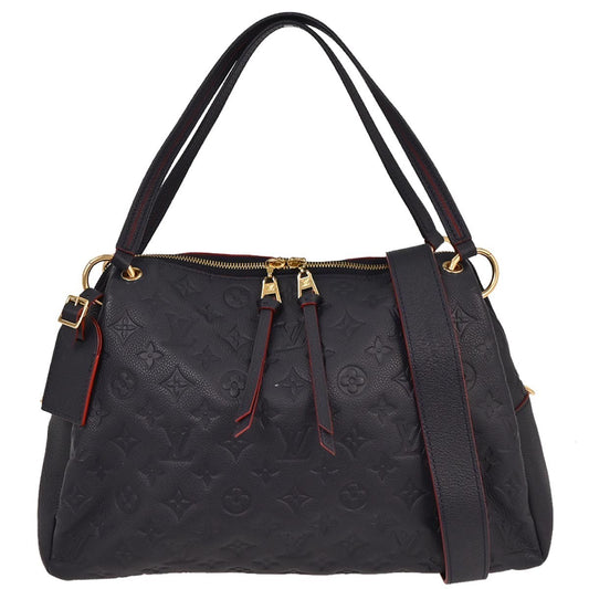 Louis Vuitton Ponthieu Handbag Monogram Empreinte Leather, NAVY, LEATHER, Handbag