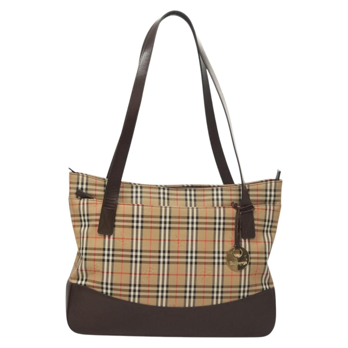 Burberry Nova Check Tote canvas check pattern, BEIGE, CANVAS, Tote bag