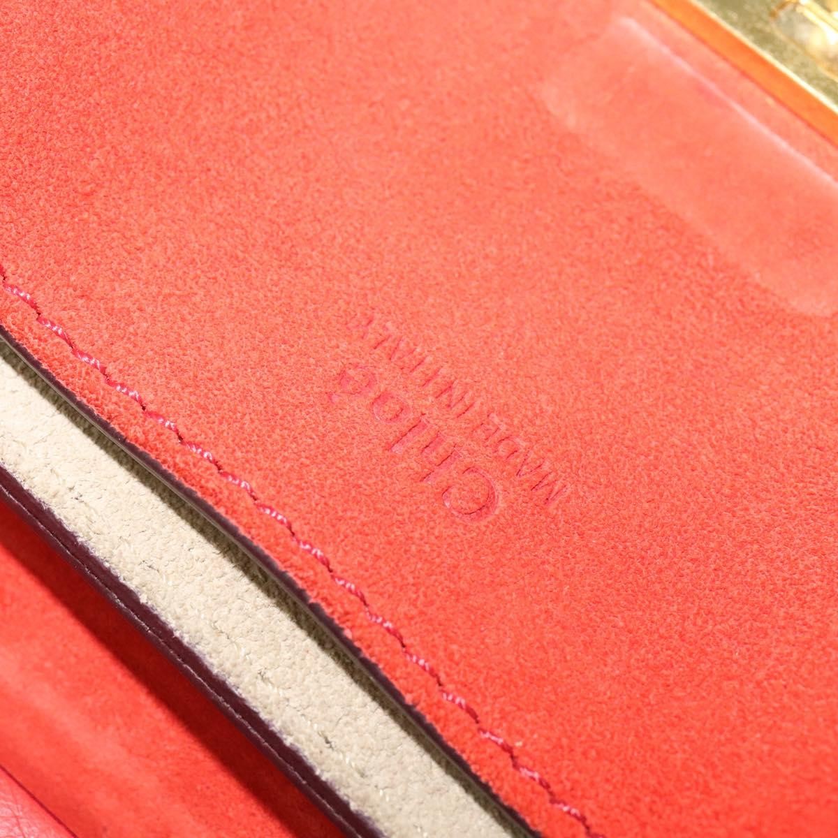 Chloe Drew Crossbody Bag Leather and Suede, RED, SUEDE, Shoulder bag