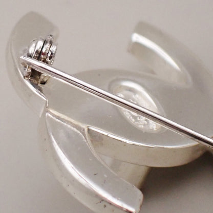 Chanel Vintage CC Turnlock Brooch Metal, SILVER, SILVER_PLATED, Brooch