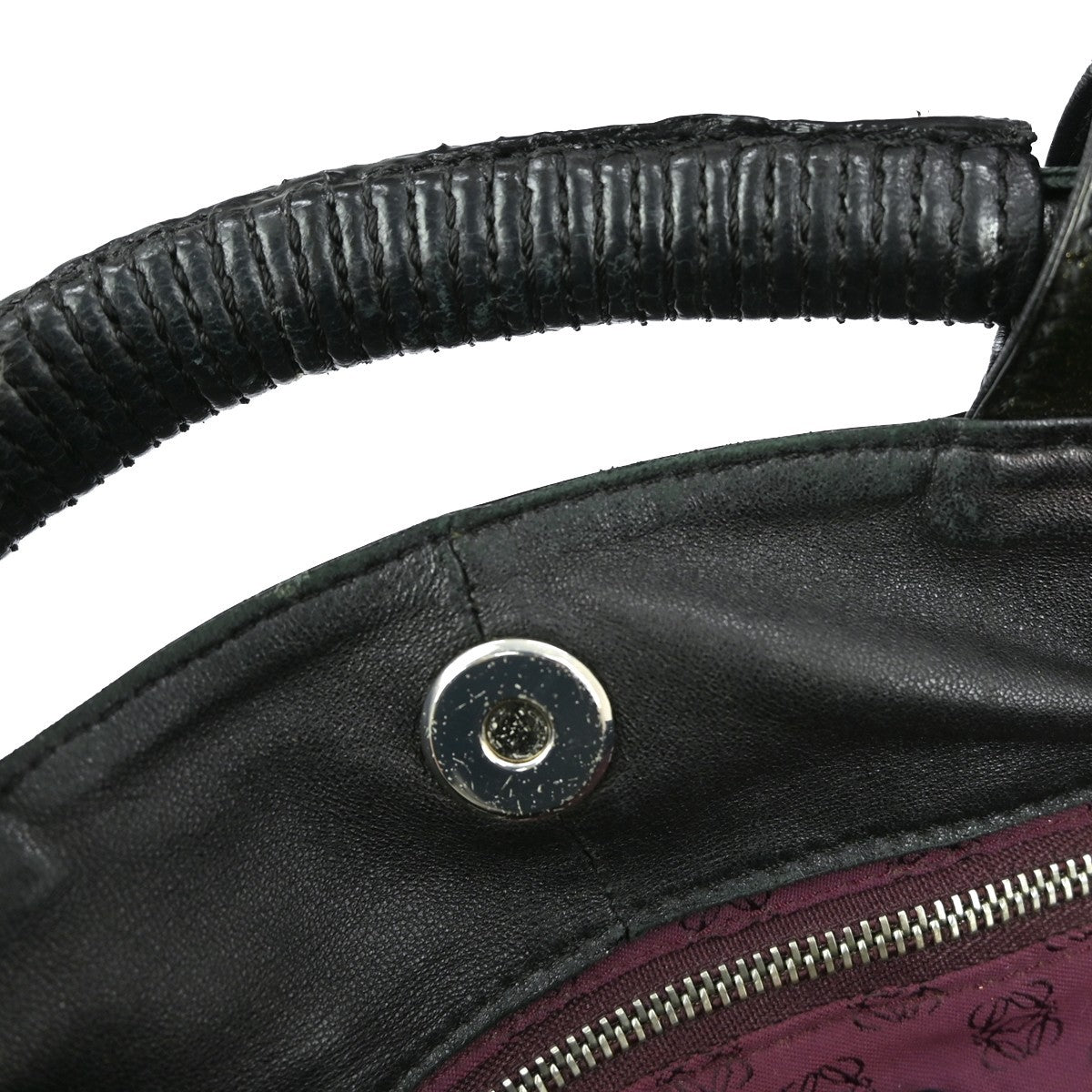 Loewe Aire Hobo Patent, BLACK, PATENT_LEATHER, Handbag