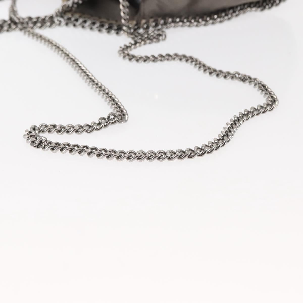 Stella McCartney Falabella Fold Over Crossbody Bag Suede, GRAY, SUEDE, Shoulder bag