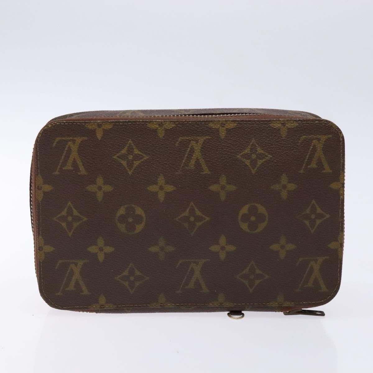 Louis Vuitton Vintage Jewelry Box Monogram Canvas, BROWN, CANVAS, Clutche & pouche