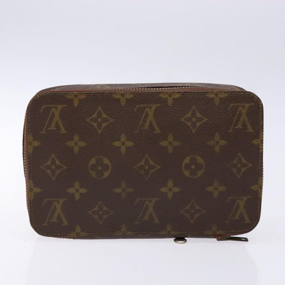 Louis Vuitton Vintage Jewelry Box Monogram Canvas, BROWN, CANVAS, Clutche & pouche
