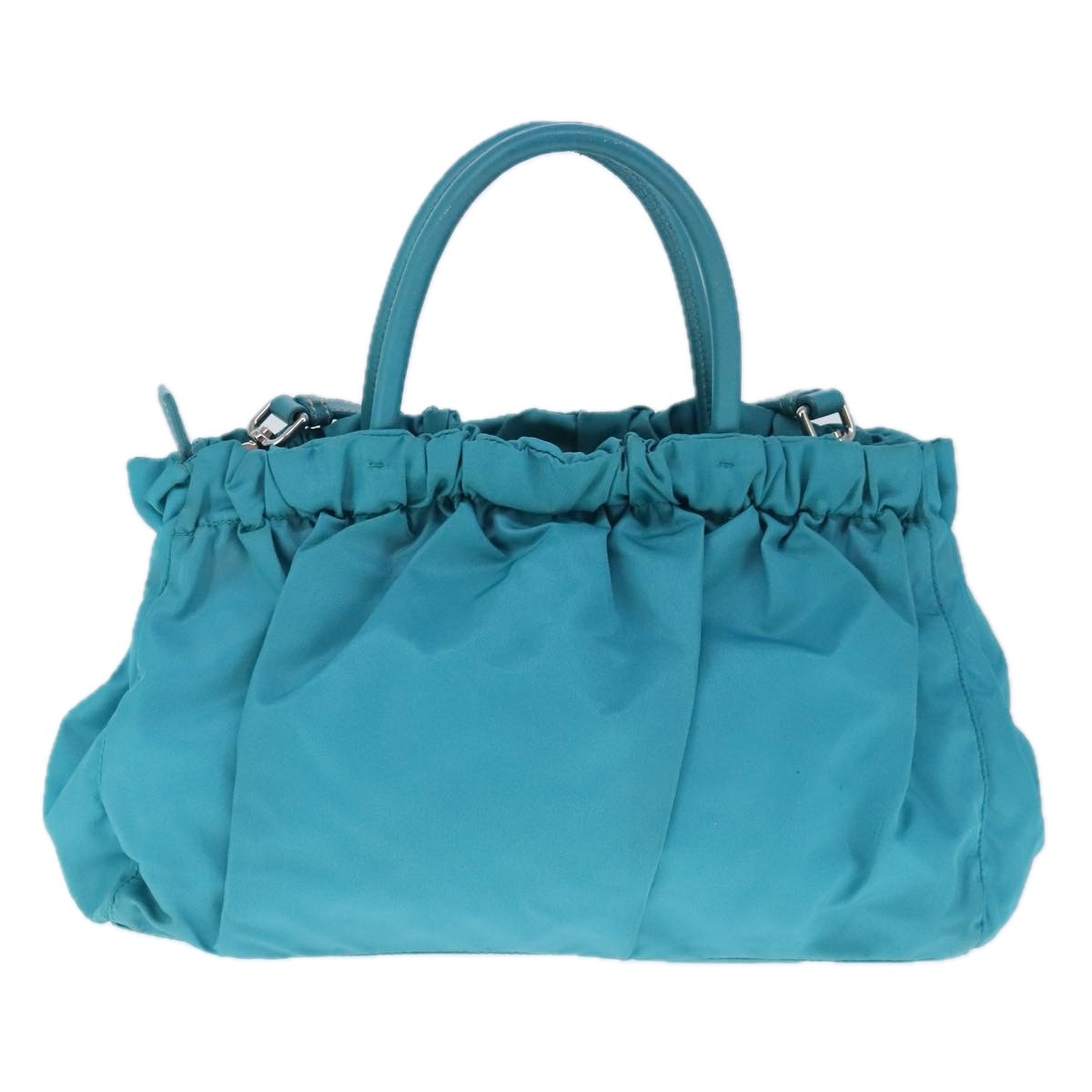 Prada Bow Convertible Tote Tessuto, BLUE, NYLON, Handbag