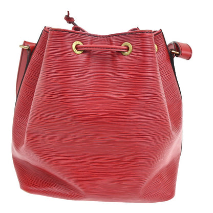 Louis Vuitton Petit Noe Handbag Epi Leather, RED, LEATHER, Shoulder bag
