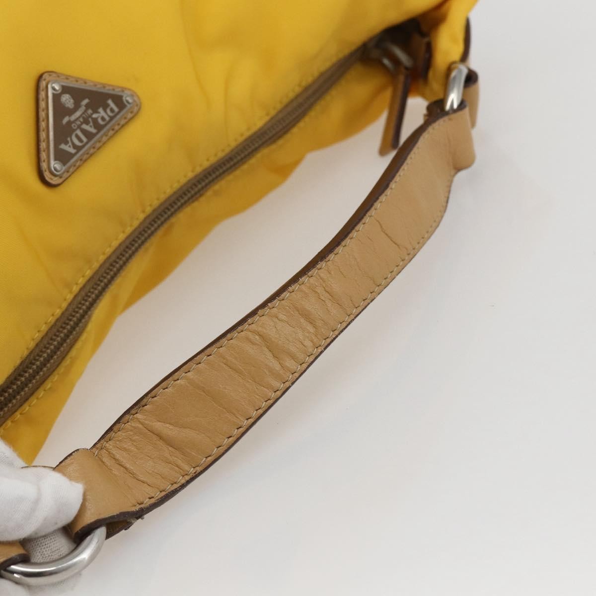 Prada Vintage Shoulder Bag Tessuto, YELLOW, NYLON, Shoulder bag