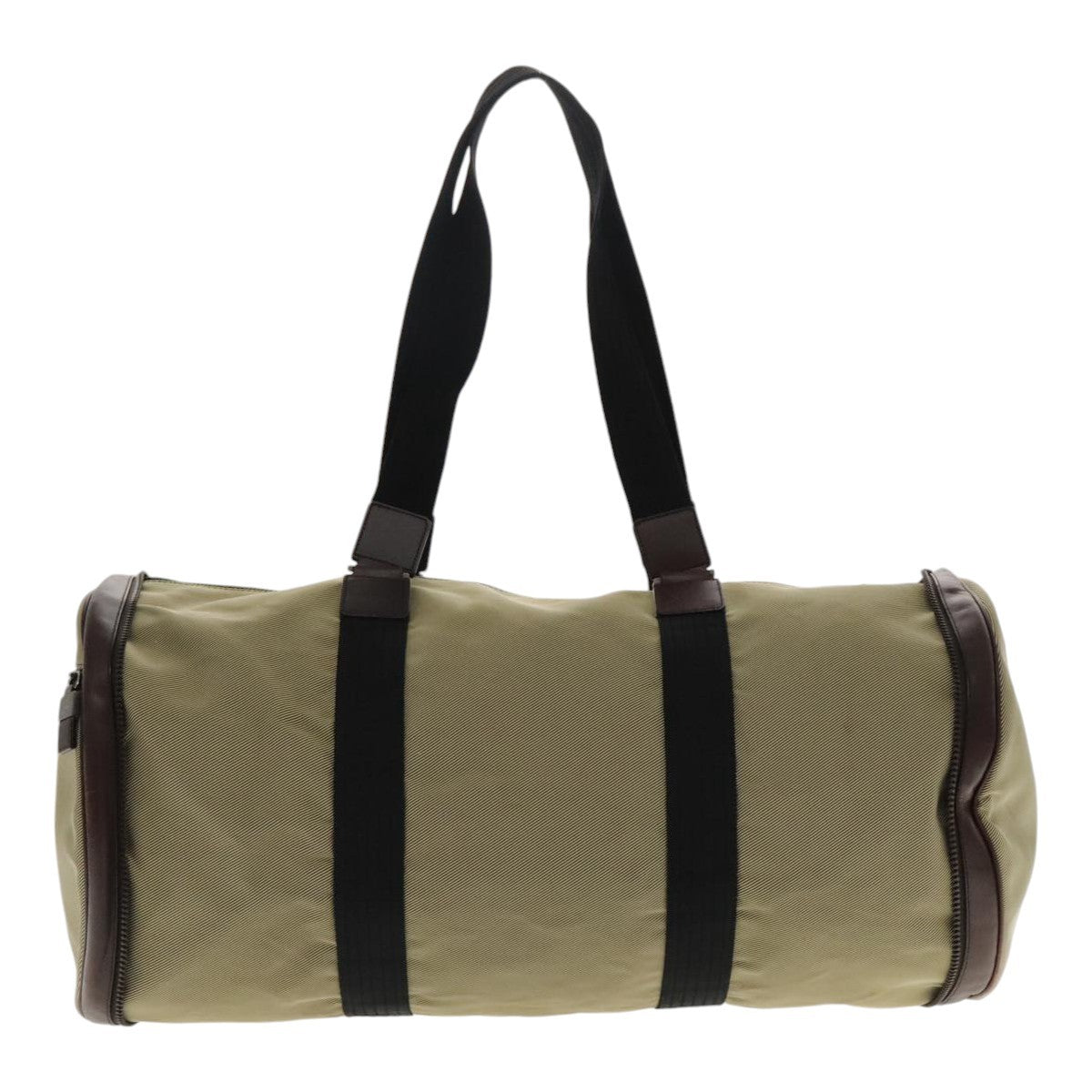 Salvatore Ferragamo Boston Bag Leather, BEIGE, CANVAS, Travel bag