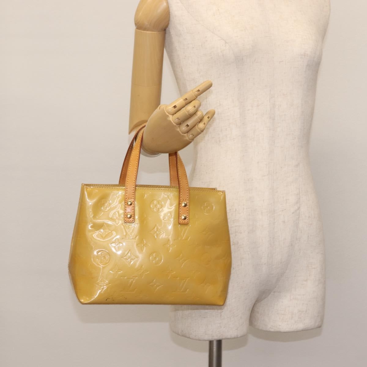 Louis Vuitton Reade Handbag Monogram Vernis, BEIGE, PATENT_LEATHER, Handbag