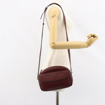 cartier Must de Cartier Shoulder Bag Leather, BURGUNDY, LEATHER, Shoulder bag