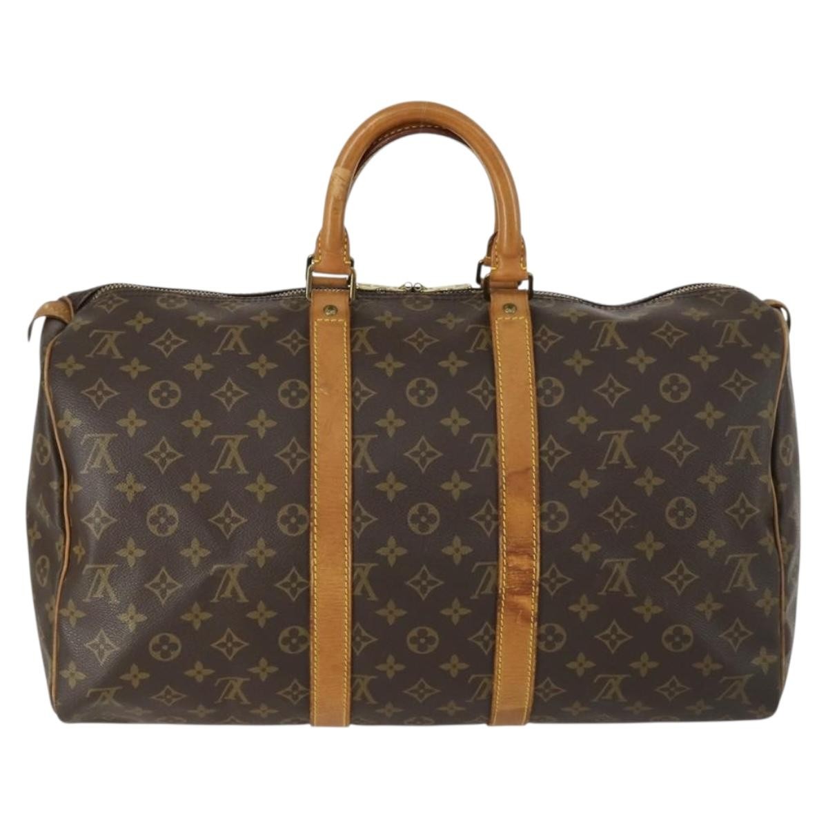 Louis Vuitton Keepall Bag Monogram Canvas, Brown, Canvas, Travel Bag