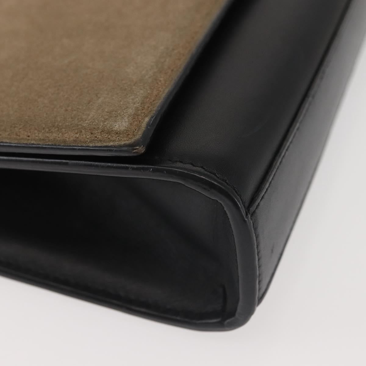 Saint Laurent Classic Monogram Tassel Crossbody Bag Suede, BLACK, SUEDE, Shoulder bag