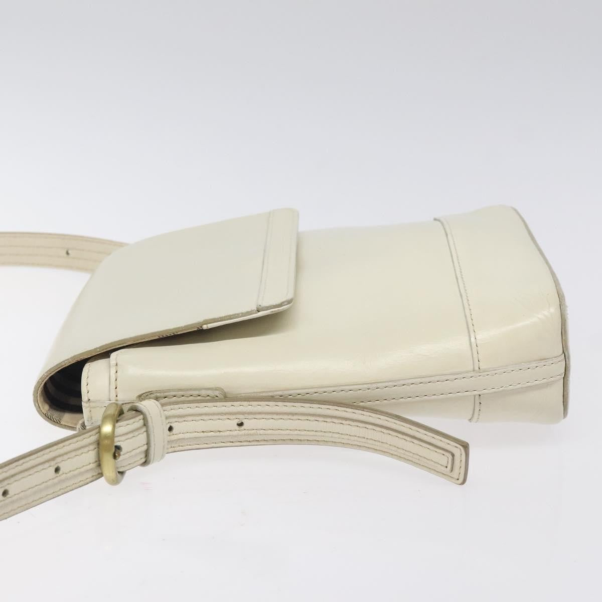 Burberry Flap Shoulder Bag Leather, WHITE, LEATHER, Shoulder bag