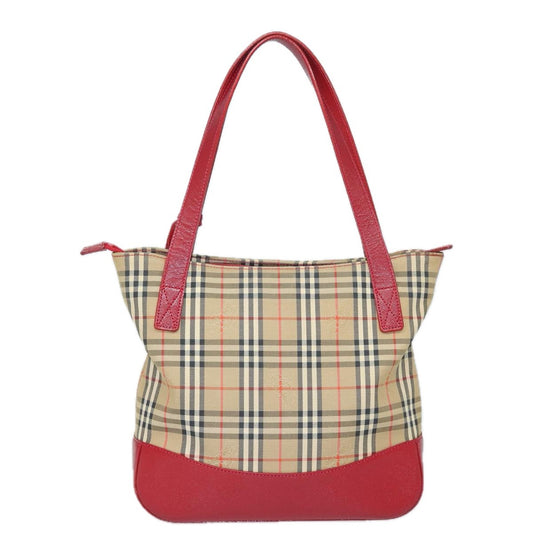Burberry Nova Check Tote Canvas and Leather, BEIGE, CANVAS, Tote bag