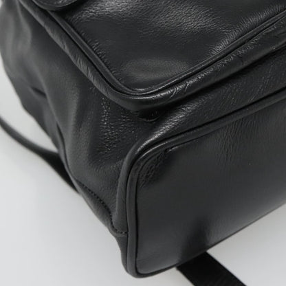 Gucci Vintage Bamboo Backpack Leather, BLACK, LEATHER, Backpack