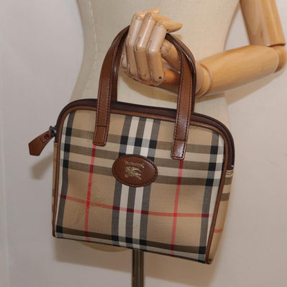 Burberry Nova Check Bowling Bag Canvas, BEIGE, CANVAS, Handbag