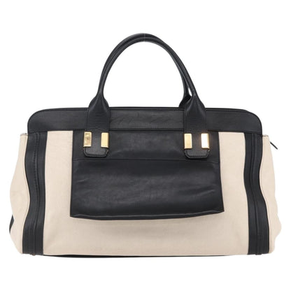 Chloe Alice Satchel Leather, BLACK, LEATHER, Handbag