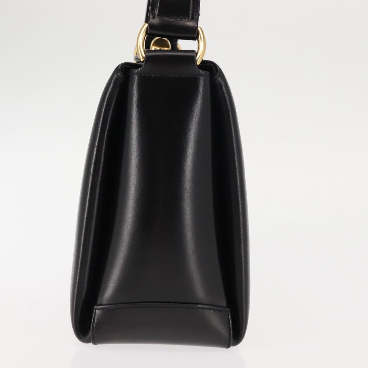 Gucci Vintage Convertible Box Crossbody Bag Leather, BLACK, LEATHER, Handbag