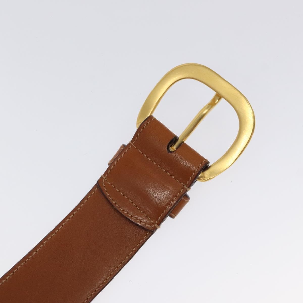 Gucci Buckle Belt Studded Leather, BROWN, LEATHER, Belts