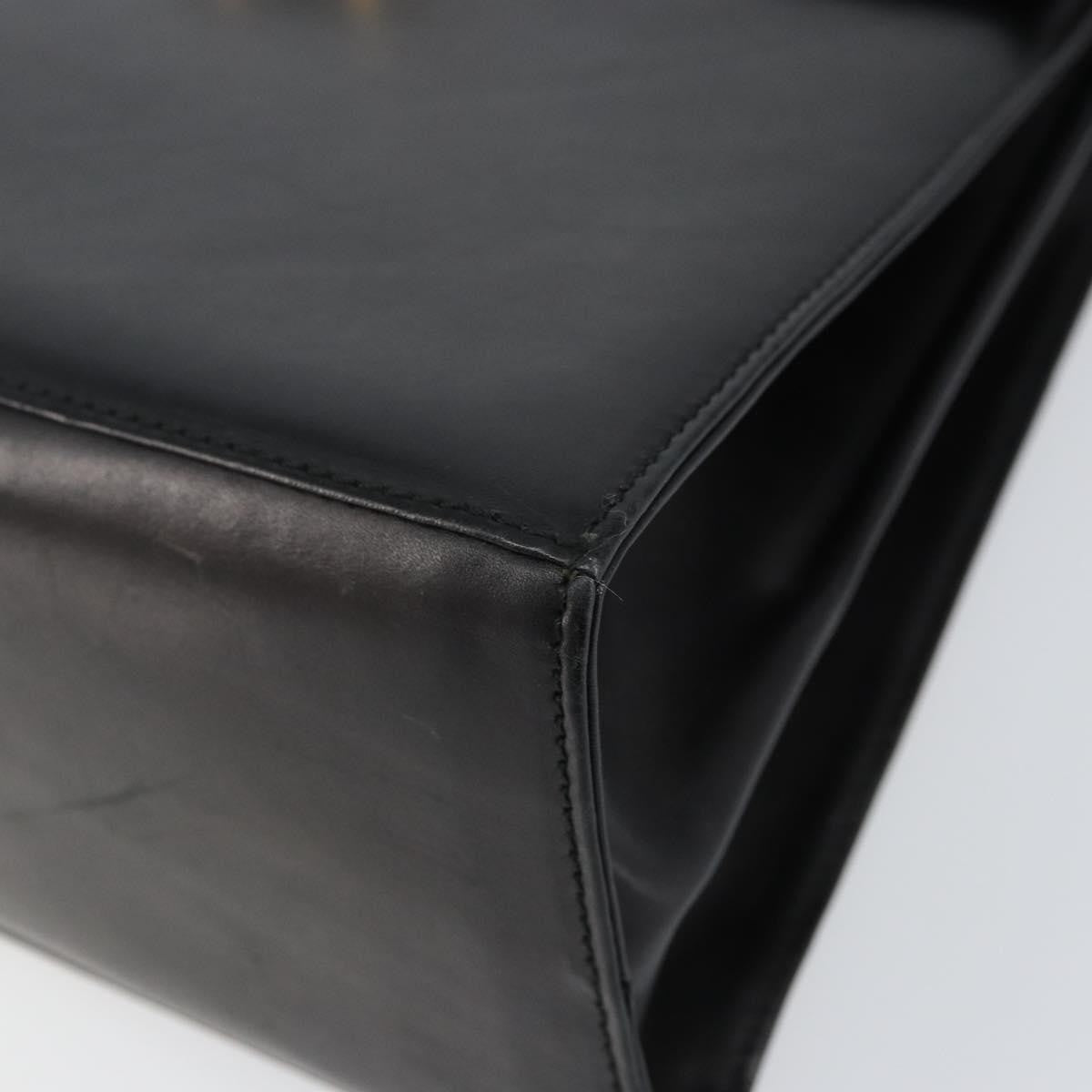 Salvatore Ferragamo Gancini Convertible Top Handle Bag Leather, BLACK, LEATHER, Handbag