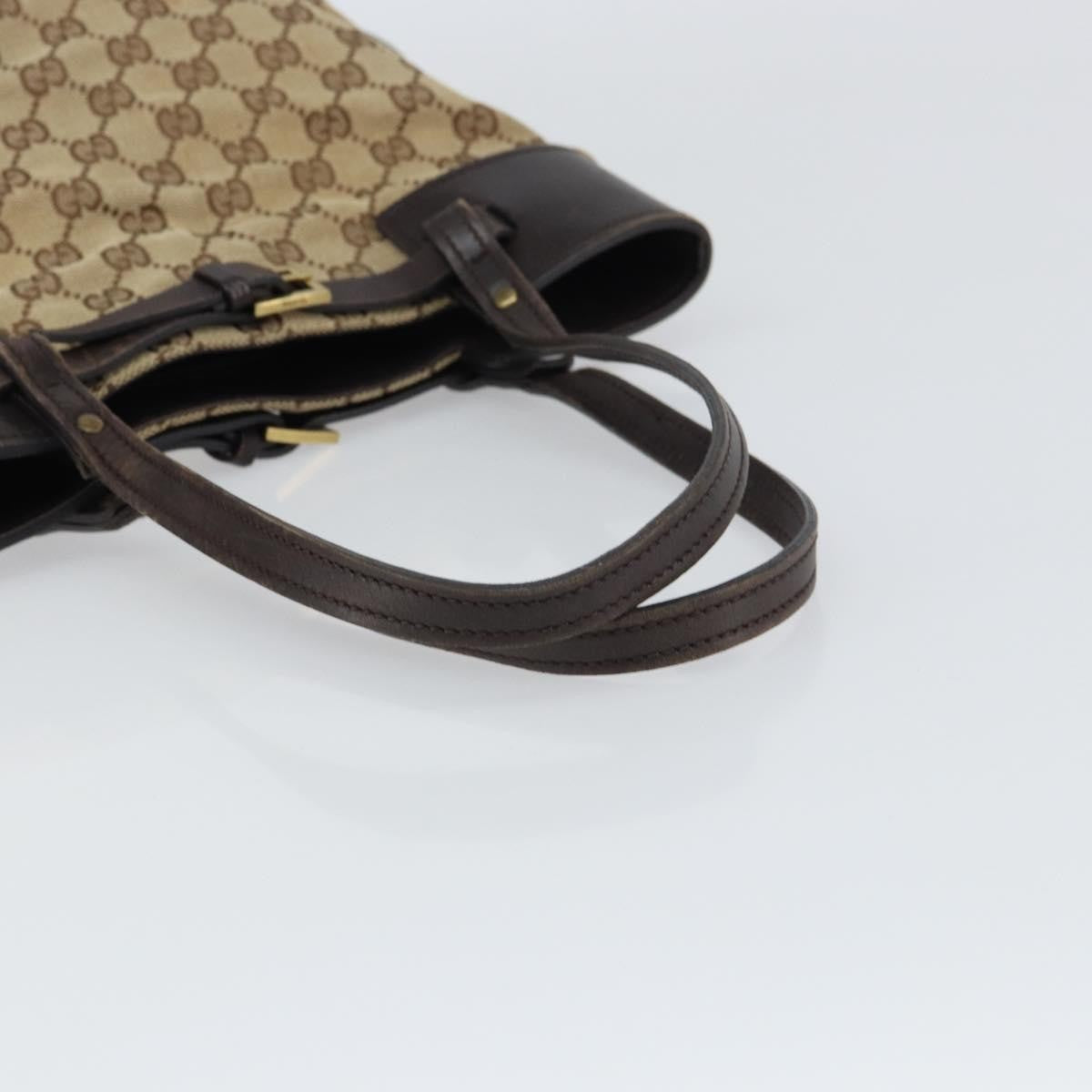 Gucci Belted Bucket Tote GG Canvas with Leather, BEIGE, CANVAS, Tote bag