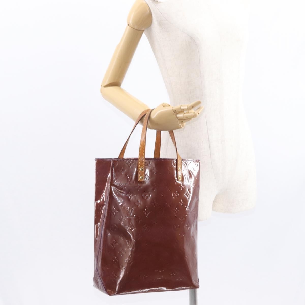 Louis Vuitton Reade Handbag Monogram Vernis, PURPLE, PATENT_LEATHER, Handbag