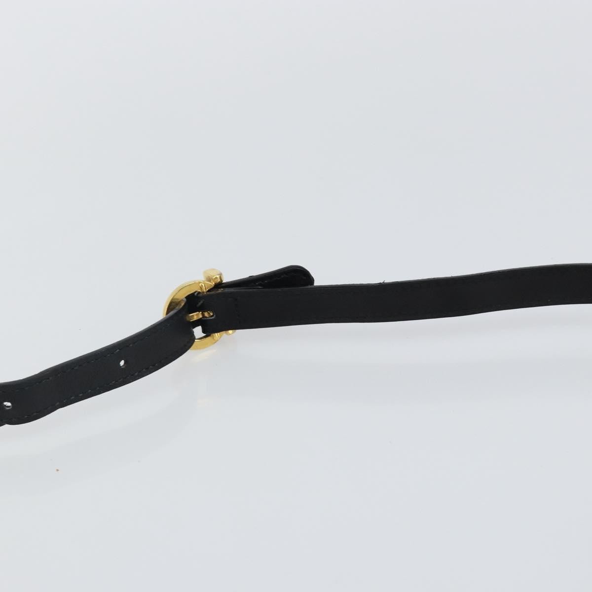 Salvatore Ferragamo Gancini Shoulder Bag Leather, BLACK, LEATHER, Shoulder bag