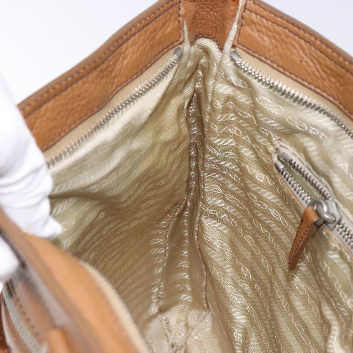 Prada Vintage Convertible Tote Canvas and leather, BEIGE, CANVAS, Tote bag