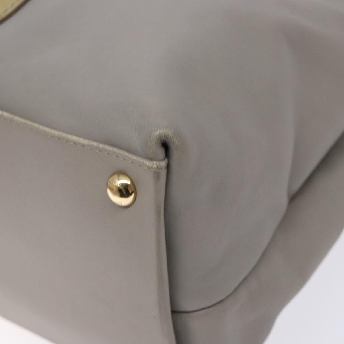 Salvatore Ferragamo Vala Handbag Leather, GRAY, LEATHER, Handbag