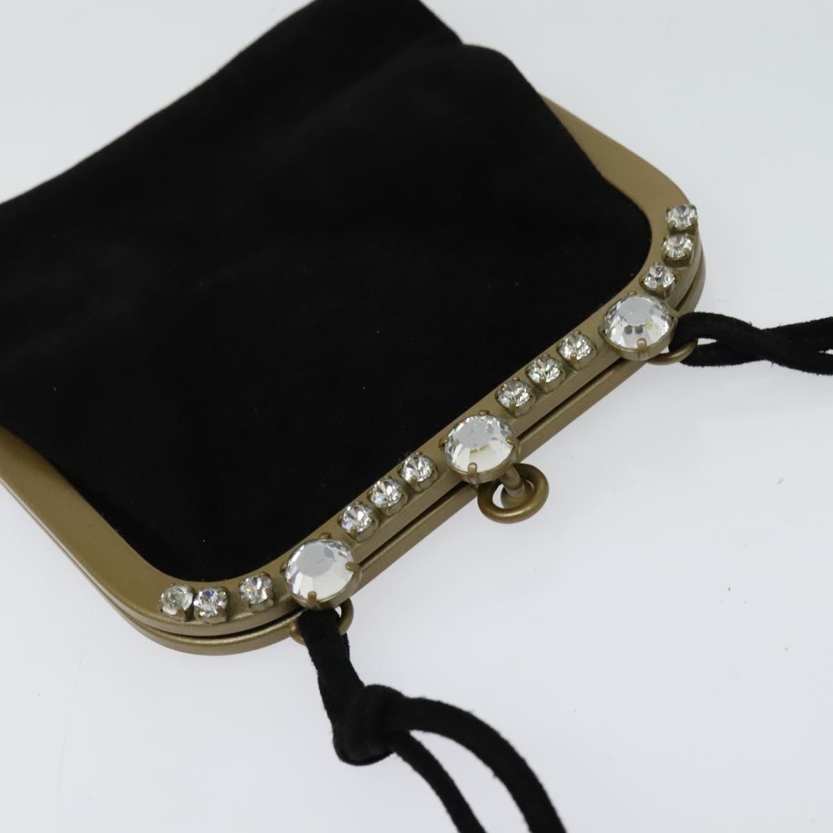 Miu Miu Kisslock Clutch Suede, BLACK, SUEDE, Clutche & pouche